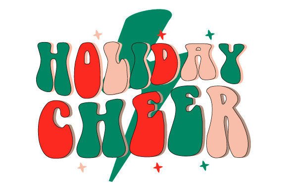 Download Holiday Cheer Retro Wavy Text SVG - Day Collection