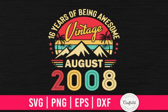 Download Vintage 2008 August 16th Birthday Gifts - Day Collection