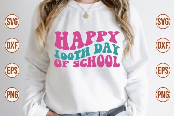 Download Happy 100th Day of School Retro SVG - Day Collection