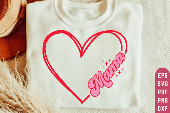Download Mother's Day Heart SVG, Retro Mama SVG - Day Collection