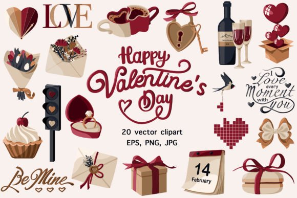 Download Happy Valentine’s Day Vector Clipart - Day Collection