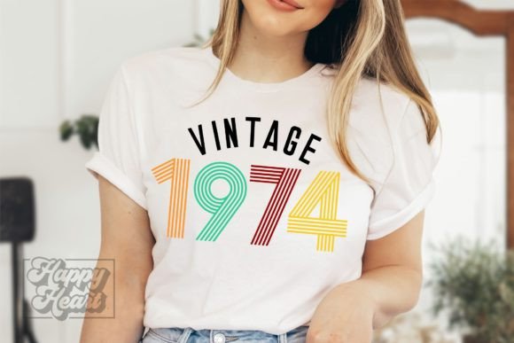 Download Vintage 1974 50th Birthday Retro SVG - Day Collection