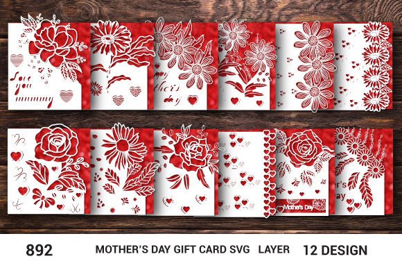 Download Mother’s Day Gift Card SVG Laser Cut 892 - Day Collection