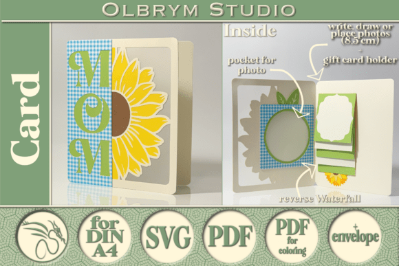 Download Sunflower Mother’s Day Gift Card SVG - Day Collection