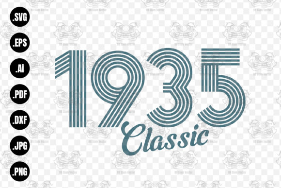 Download Classic 1935 SVG, 1935 Birthday Svg, Png - Day Collection