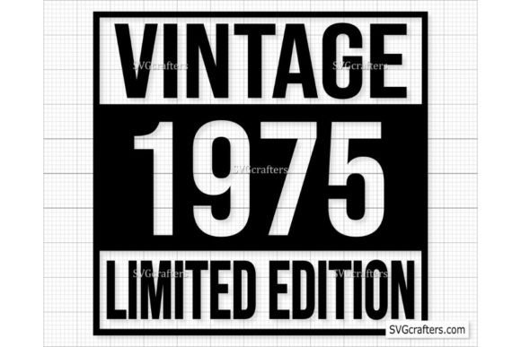 Download Vintage 1975 Svg Png, 47th Birthday Svg - Day Collection