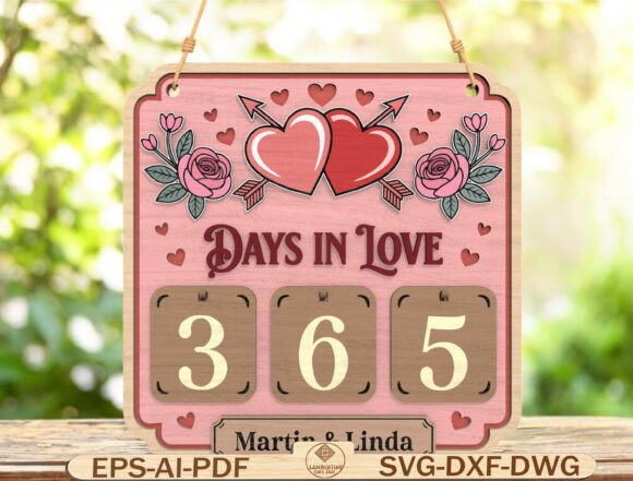 Download Personalized Love Day Tracker Laser Cut - Day Collection