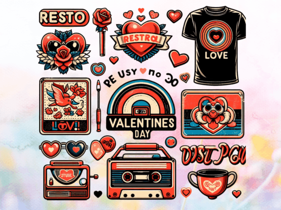 Download Retro Valentine’s Day Bundle - Day Collection