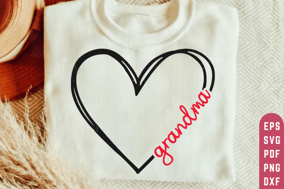 Download Mother's Day Heart SVG Retro Grandma SVG - Day Collection
