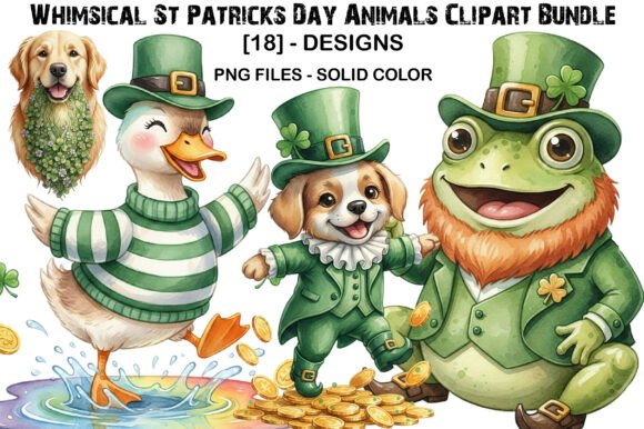 Download Whimsical St Patricks Day Animals PNG - Day Collection