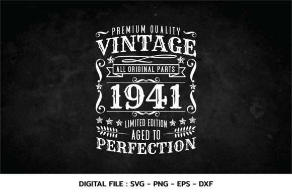 Download Birthday Vintage 1941 Svg - Day Collection