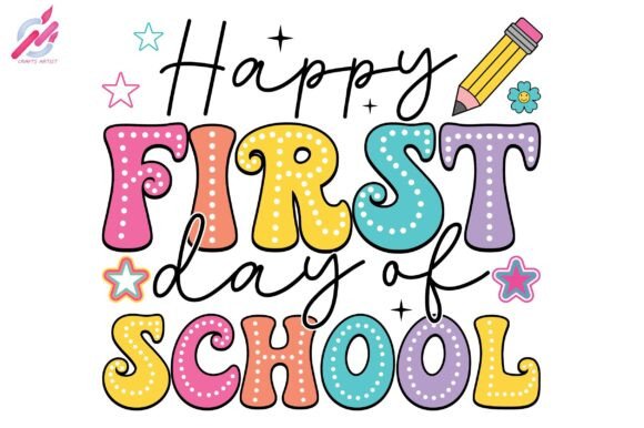 Download Retro Happy First Day of School PNG - Day Collection