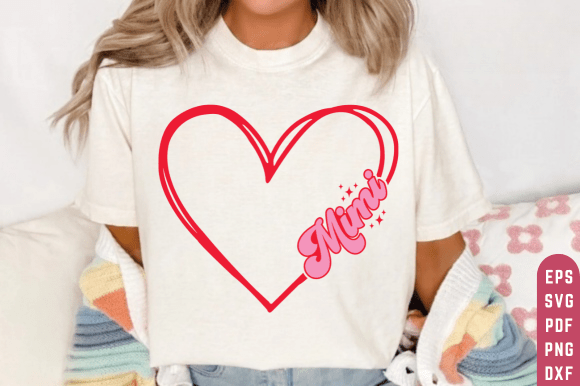 Download Mother's Day Heart SVG, Retro Mimi SVG - Day Collection