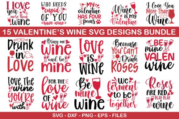 Download Valentine's Day Wine SVG Bundle - Day Collection
