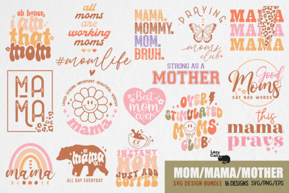 Download Mother's Day SVG Design Bundle - Day Collection