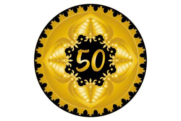 Download 50th Birthday Anniversary Mandala Design - Day Collection