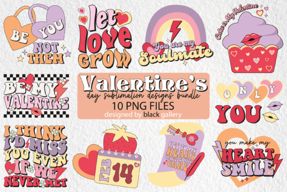 Download Retro Valentines Day PNG Bundle - Day Collection
