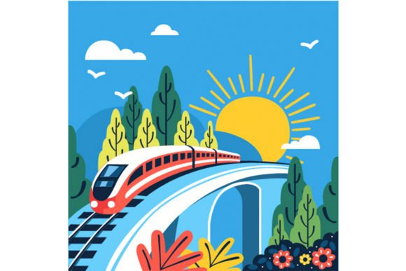 Download Hand Drawn National Train Day - Day Collection