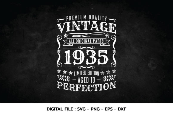 Download Birthday Vintage 1935 Svg - Day Collection