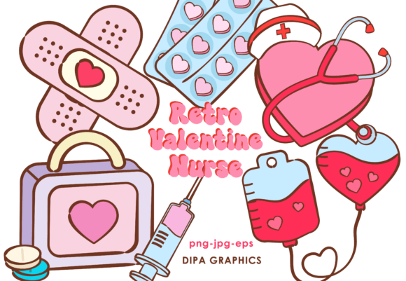 Download Retro Valentine’s Day Nurse - Day Collection