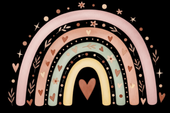 Download Boho Rainbow Valentine's Day PNG Clipart - Day Collection