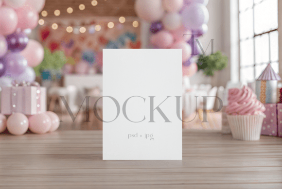 Download Girl's Birthday Invite Mockup - Day Collection