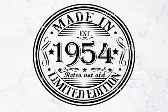 Download 70th Birthday Svg Born in 1954 VIntage - Day Collection