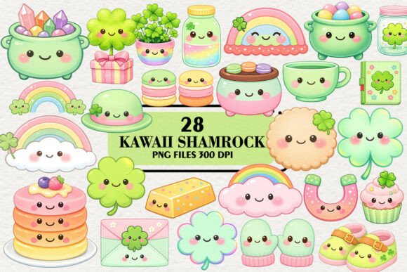 Download Kawaii Shamrock St Patricks Day Clipart - Day Collection