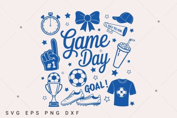 Download Soccer Doodles PNG SVG, Game Day SVG - Day Collection