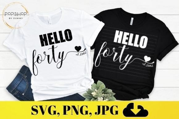Download Hello Forty | 40th Birthday | Born 1982 - Day Collection