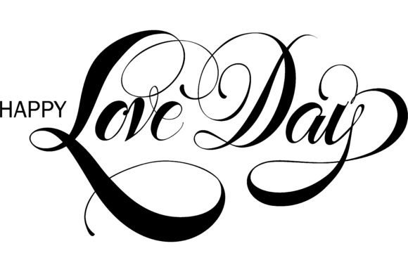 Download Happy Love Day Lettering. Saint Valentin - Day Collection