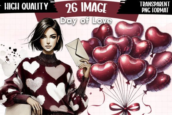 Download Watercolor Love Clipart, Day of Love - Day Collection