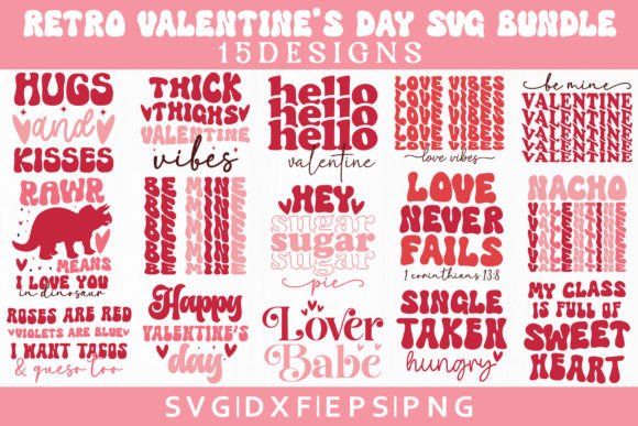 Download Retro Valentine's Day SVG Bundle - Day Collection